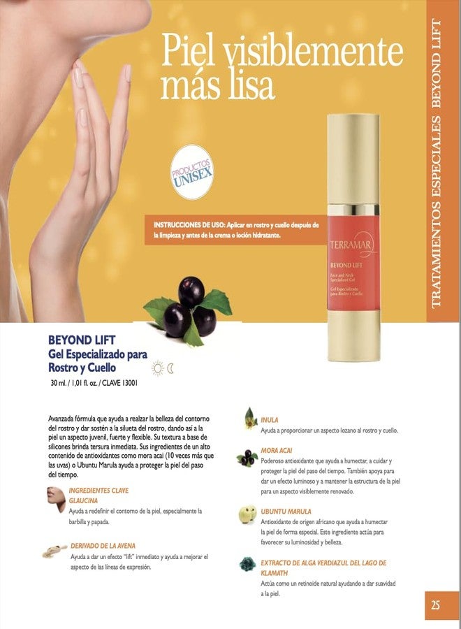 Terramar BEYOND LIFT FACE AND NECK SPECIALIZED GEL - Skin Tightening & Lifting Gel, Firms Contour, Smooths Wrinkles & Expression Lines, Anti-Aging - Image 3